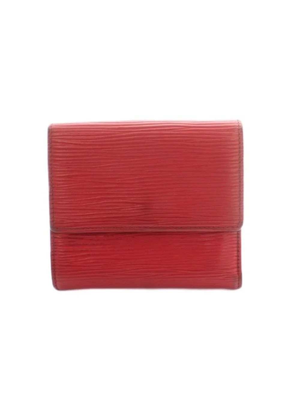 Louis Vuitton Epi Trifold Wallet Coin Purse Leather LV Logo Red